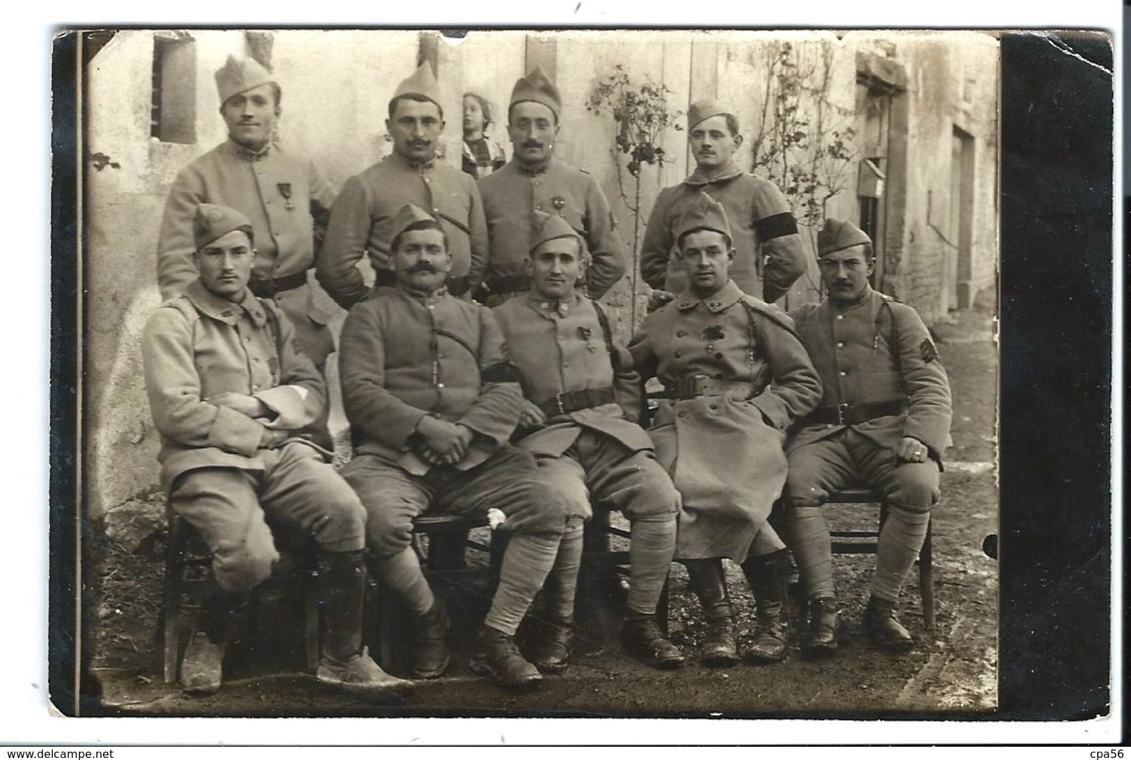 CUREL - Haute Marne - Groupe De MILITAIRES Guerre 14/18 - Dont Médaillés - CARTE PHOTO Datée Du 07/12/1917 - Autres & Non Classés