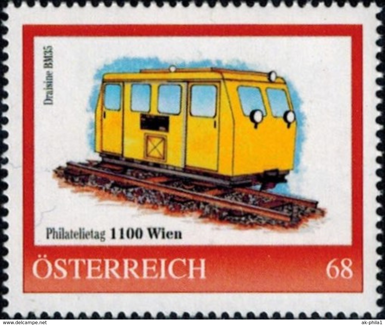 Philatelietag 1100 Wien, Draisine BM 35, Pers.BM, Bogennummer 8120270** - Personalisierte Briefmarken