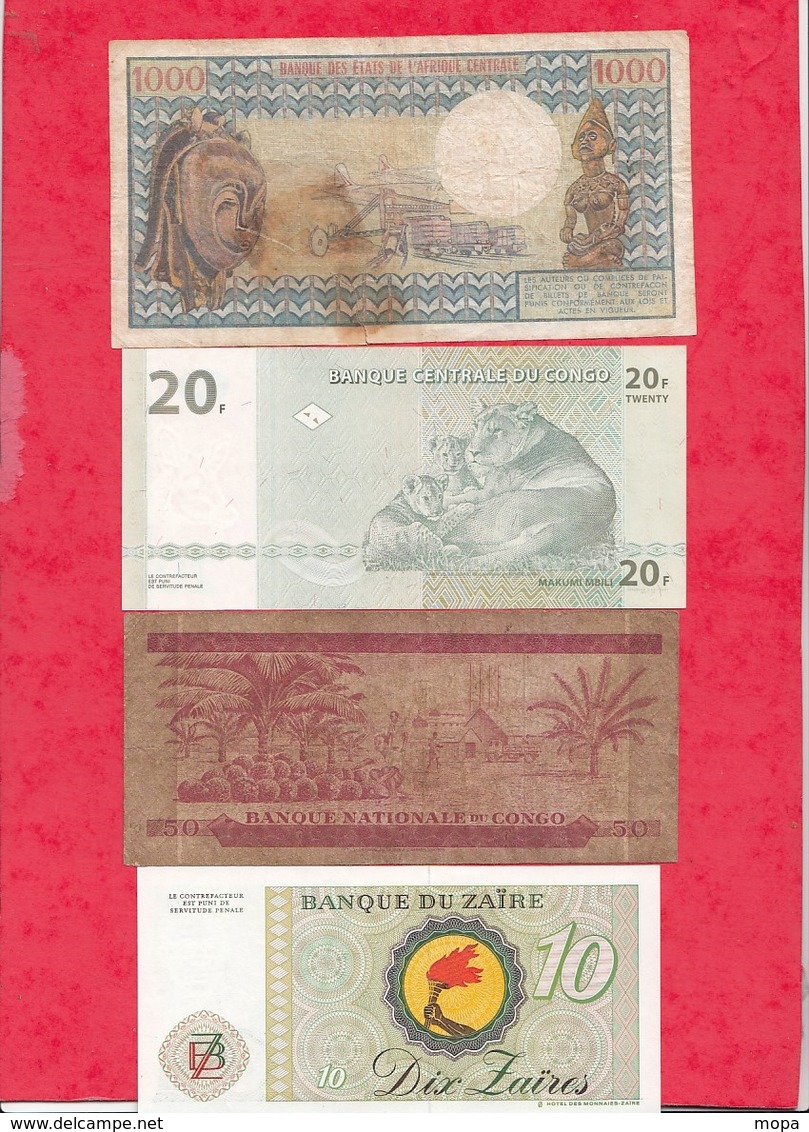 Autres-Afrique 8 Billets  2 En UNC 2 Dans L 'état  1  état Moyen Et 3 Usagés   Lot N °13 - Autres - Afrique