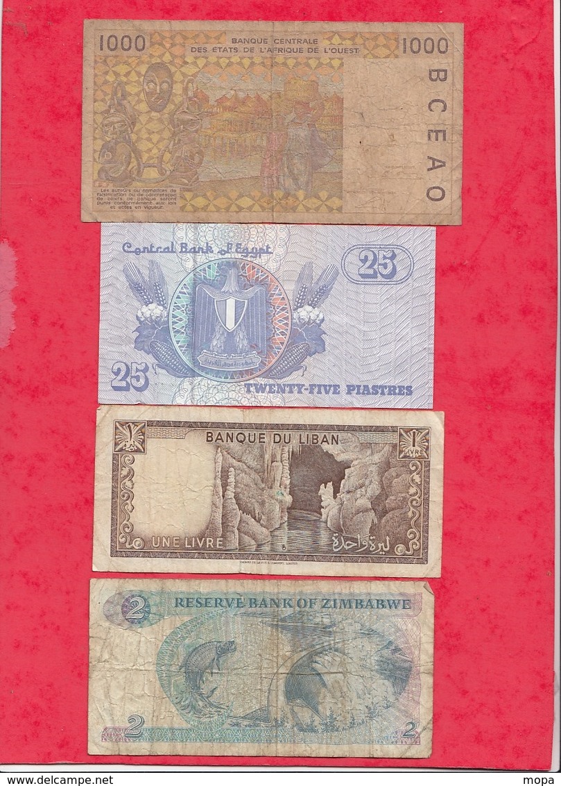 Autres-Afrique 8 Billets  2 En UNC 2 Dans L 'état  1  état Moyen Et 3 Usagés   Lot N °13 - Autres - Afrique