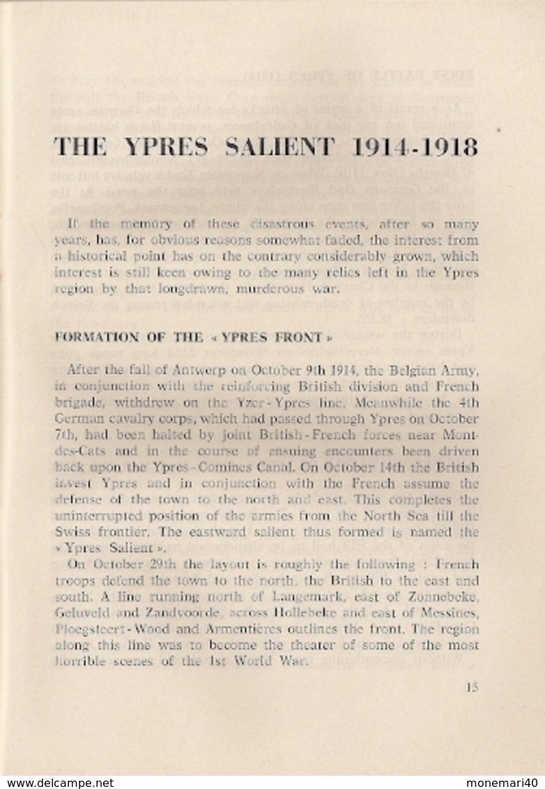 IEPER (YPRES) - de FRONSTREEK in 1914 - 18 - SAILLANT D'YPRES.