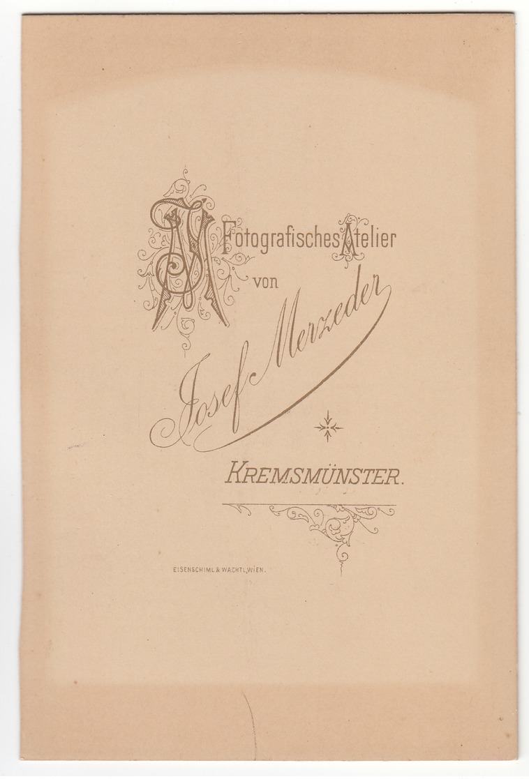 Photografie: Josef Merzeder, Kremsmüster - Portrait, Feiner Junger Mann Herr Homme Man Gentleman #13 KAB / Cdv - Anciennes (Av. 1900)