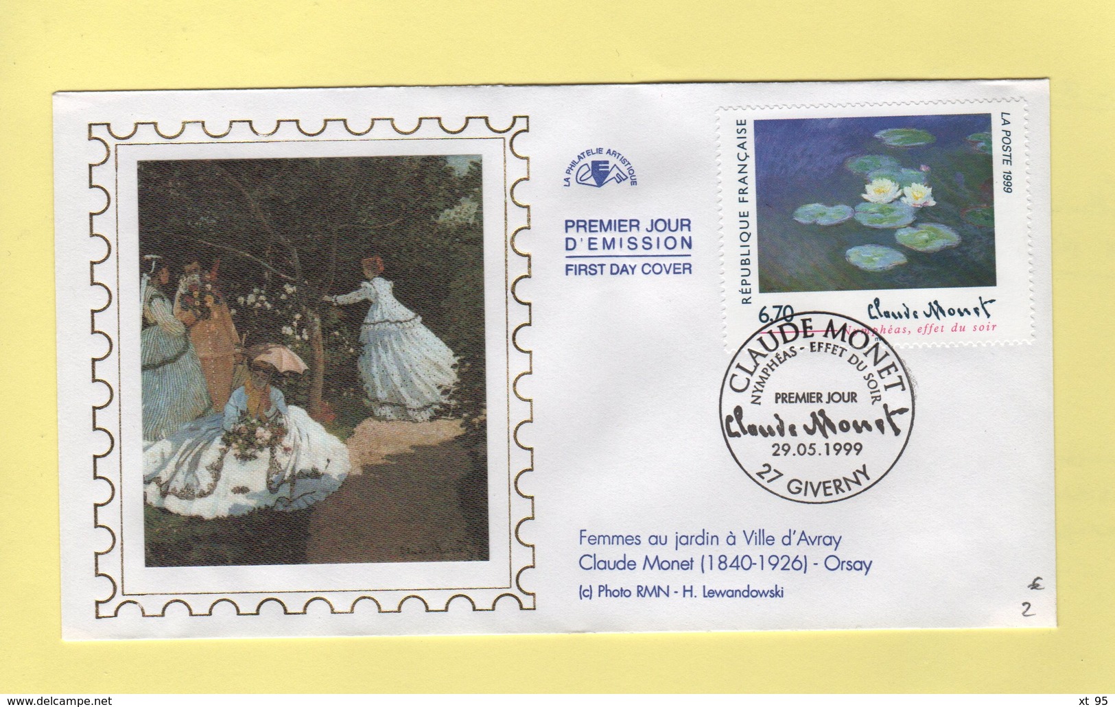 FDC - Monet - Nympheas - 29-5-1999 - 1990-1999