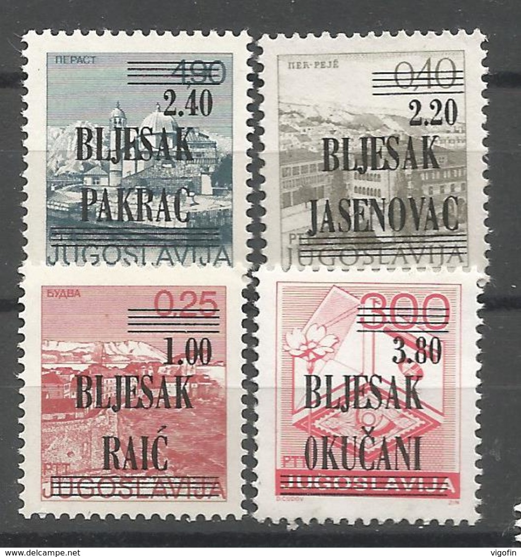 HR 1995 OVERPRINT BLJESAK PRIVAT POLITICAL EMISSION, MNH - Croatie