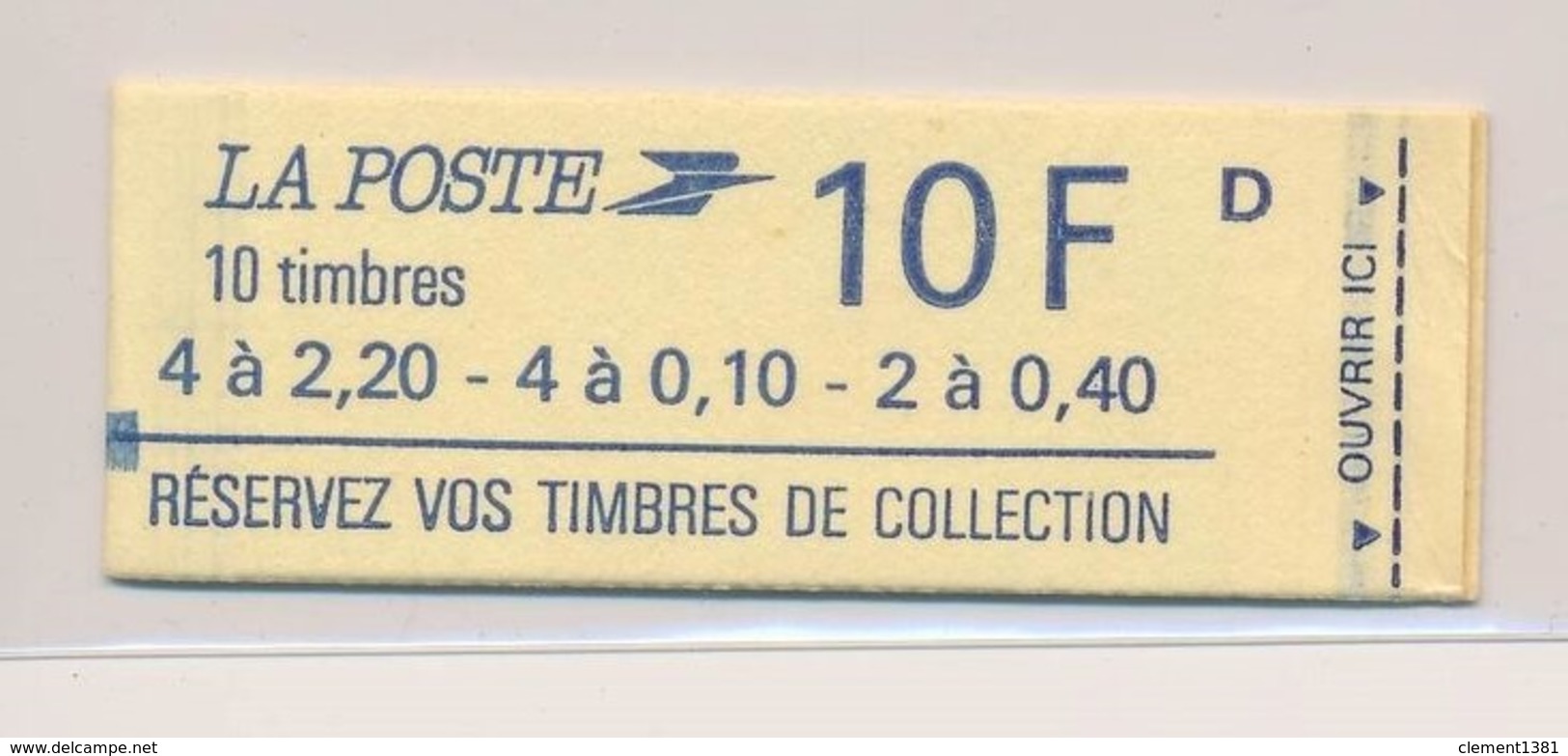 Carnet Liberte De Delacroix N° 1501 10 Tbres 10F Réservez Vos Timbres De Collection Cote 12€ Ouvert - Autres & Non Classés