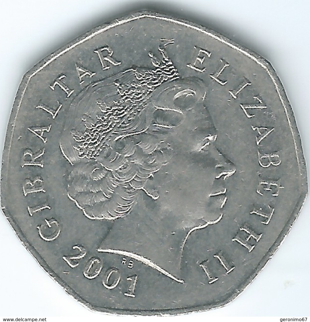 Gibraltar - Elizabeth II - 50 Pence - 2001 - KM778 - Gibraltar