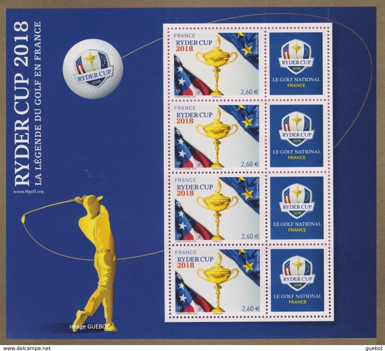 France BF N° 142 A ** Sport - Golf - Ryder Cup - Neufs