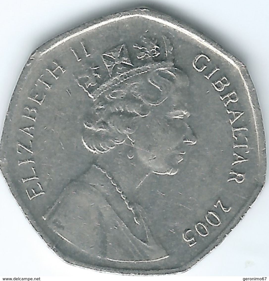 Gibraltar - Elizabeth II - 50 Pence - 2005 - 300th Anniversary Of Capture - KM1074 - Gibraltar