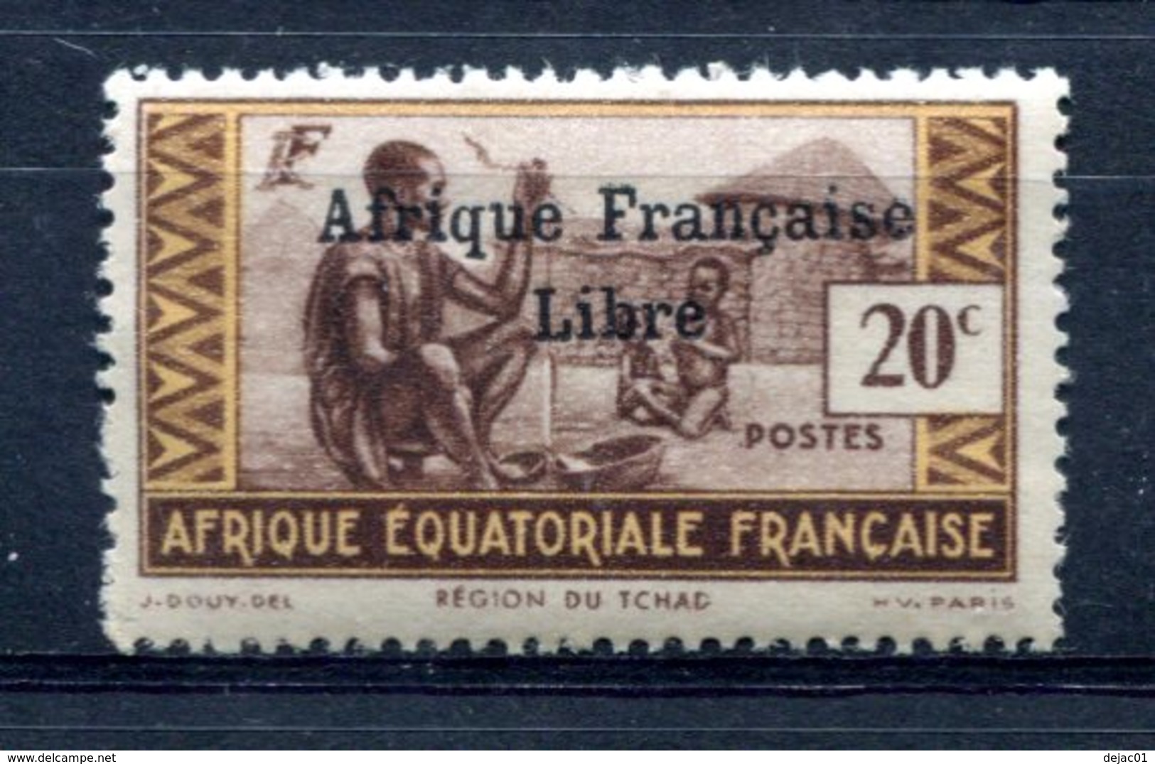 AEF Surcharge "Afrique Française Libre" Yvert 162 - 2ième Tirage Neuf Xxx - T 787 - Ungebraucht