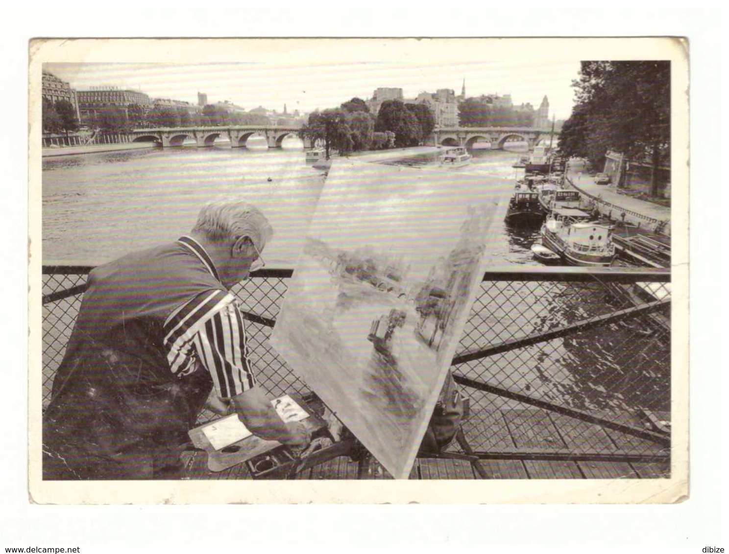 CPSM. France. Gilles Murat. Peintre Sur Le Pont Des Arts. 1993. - Peintures & Tableaux