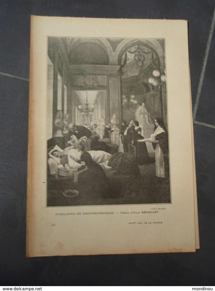 Ambulance Du Théâtre Français Extrait De L'Histoire Populaire De La Guerre 1870/71. Tableau D' André BROUILLET - Autres & Non Classés