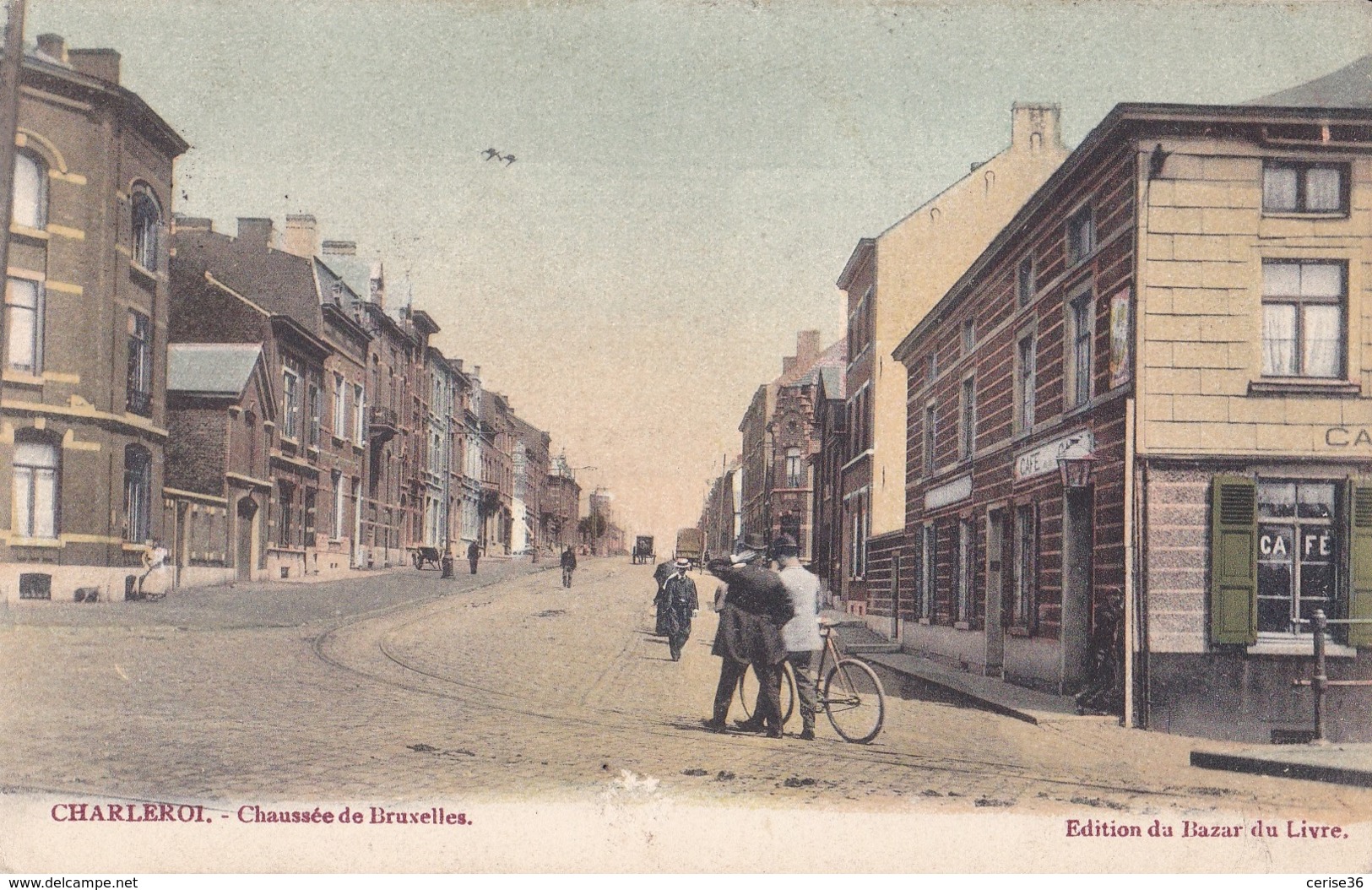 Charleroi Chaussée De Bruxelles Circulée En 1912 - Charleroi