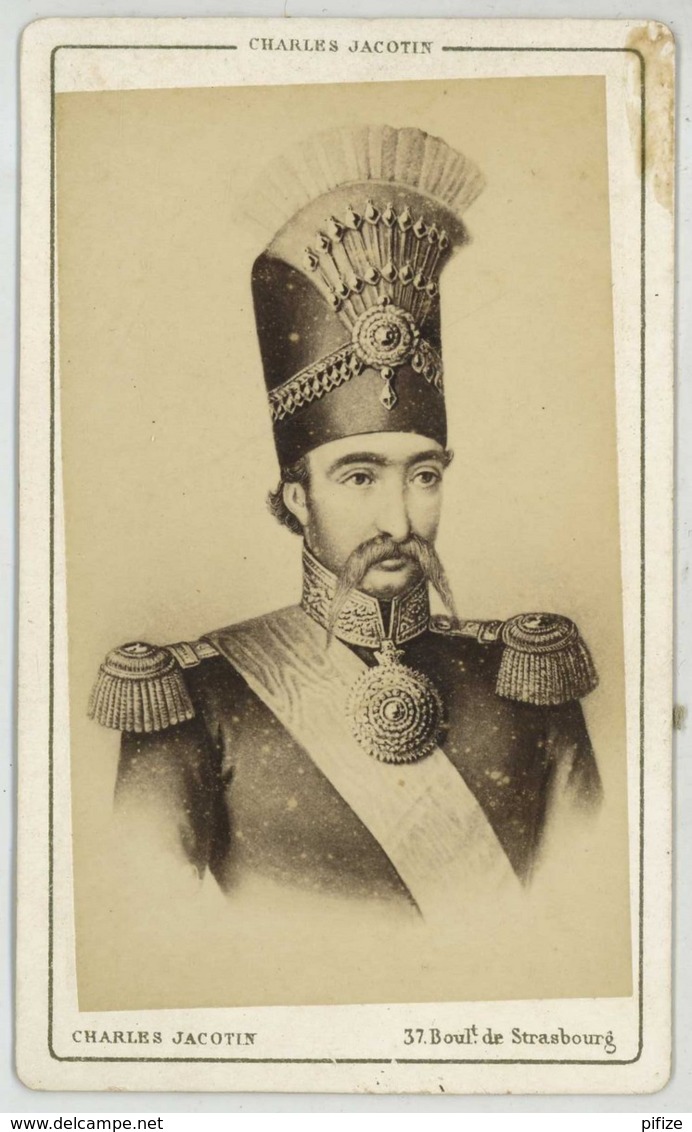CDV 1870-80 Charles Jacotin à Paris . Le Shah De Perse, D'après Tableau . - Anciennes (Av. 1900)