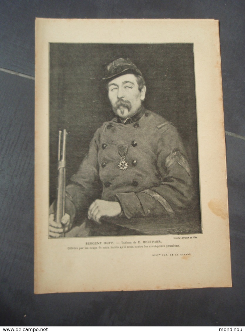 Sergent HOFF  L'Histoire Populaire De La Guerre 1870/71.Tableau De E. BERTHIER - Autres & Non Classés