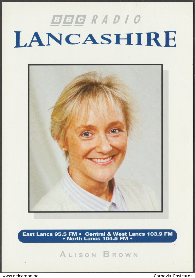 Alison Brown, BBC Radio Lancashire, C.1990s - Publicity Card - Pubblicitari