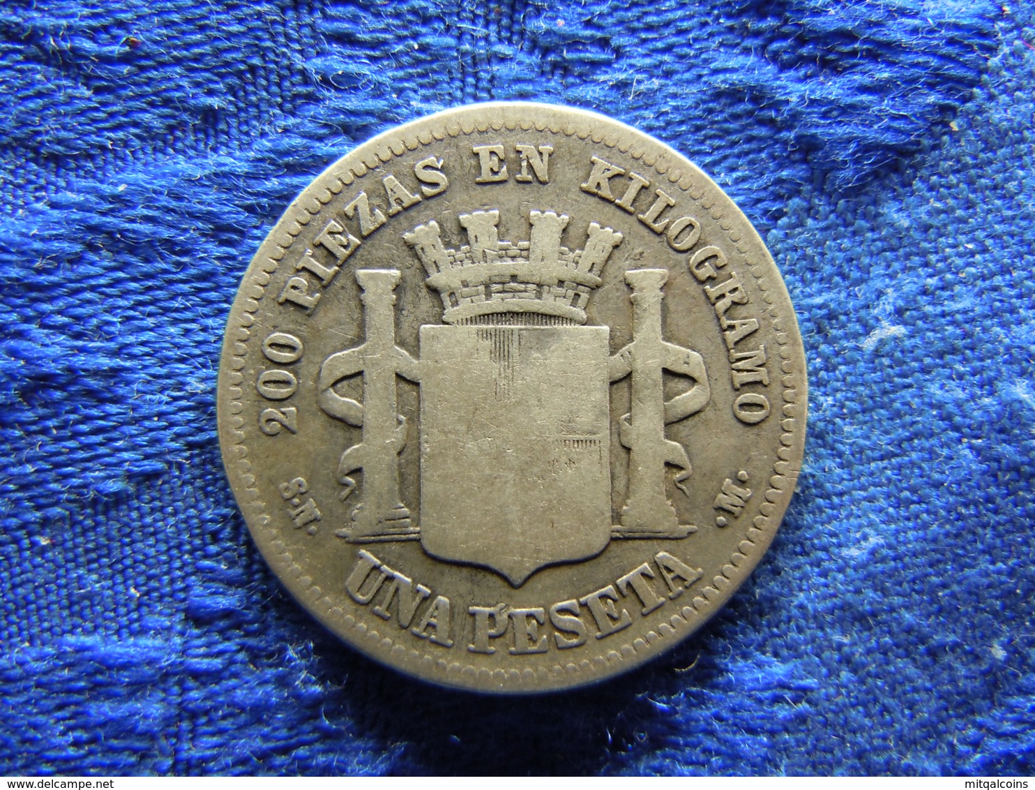 SPAIN 1 PESETA 1870 SN-M, KM653 - Autres & Non Classés