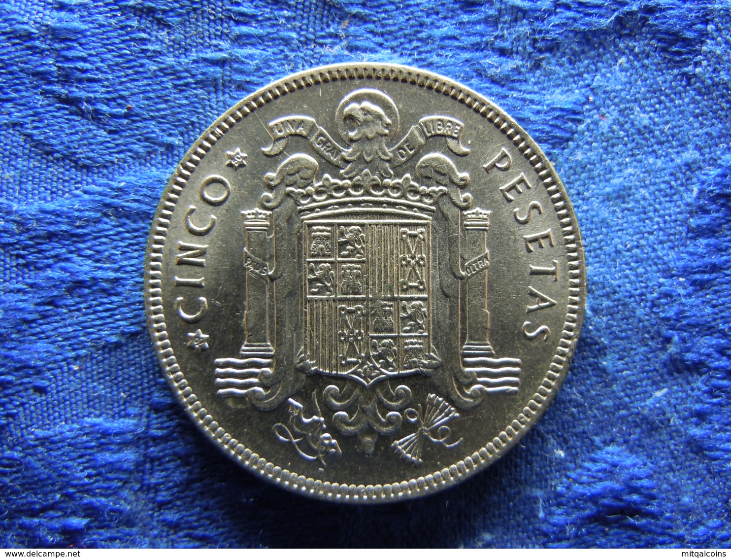 SPAIN 5 PESETAS 1949 (50), KM778 - 5 Pesetas