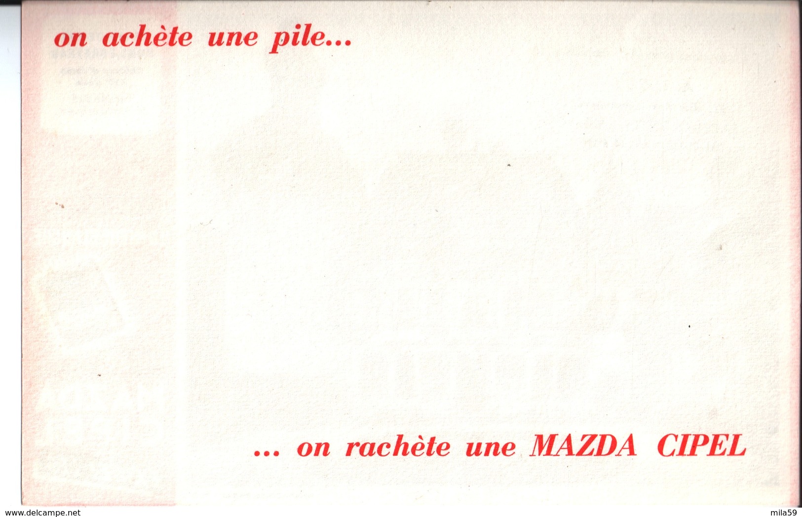 Plies Mazda Cipel. A La Ville, A La Campagne. A. Leroy. Saint Quentin. Fournitures Automobiles. Pons Egreteau Usson - Piles