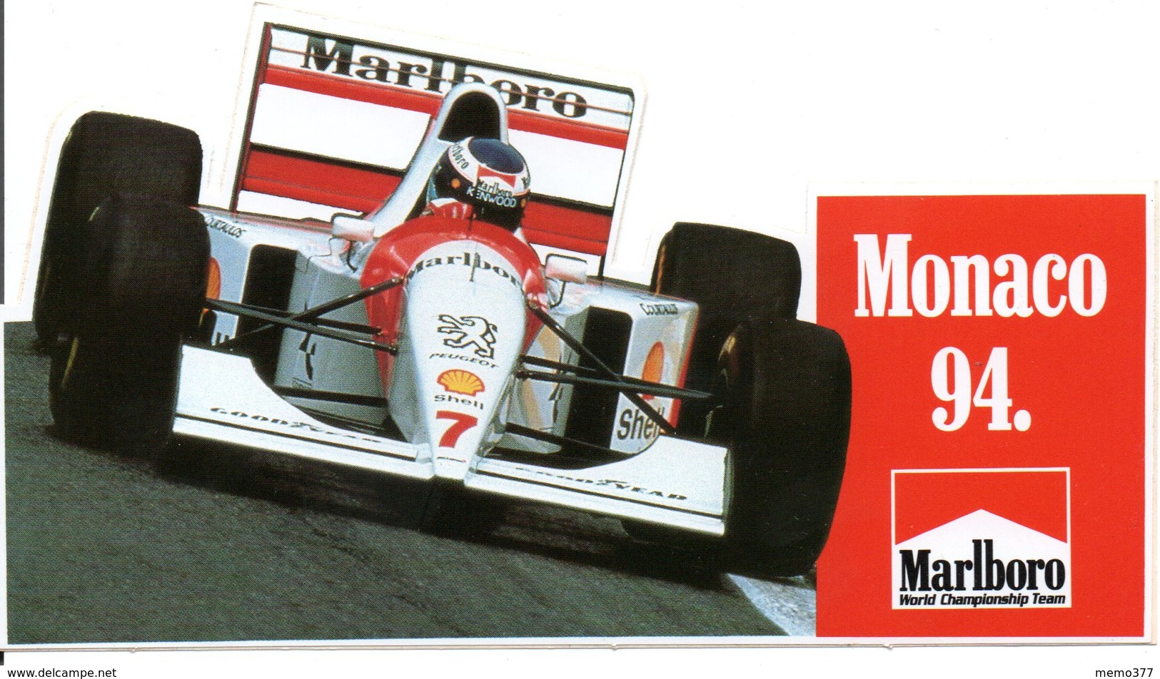 MONACO -- AUTOCOLLANT STICKER Plastique -- MONACO 1994   " Marlboro World Champioship Team " - Autres & Non Classés