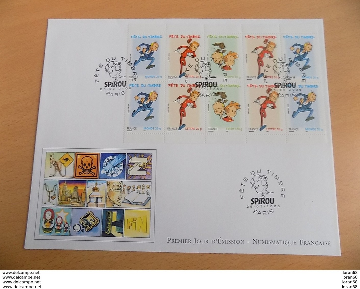 Premier Jour (FDC) Grand Format France 2006 : Fête Du Timbre, Spirou (Bande Carnet) - 2000-2009