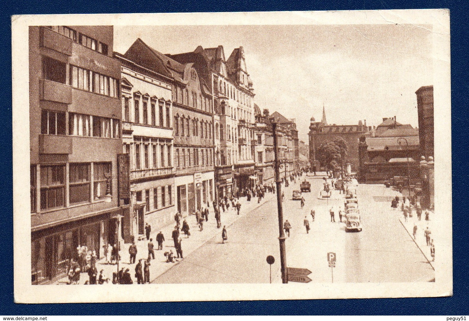 Pologne. Stalinogrod ( Katowice). Ulica Dworcowa. 1956 - Polonia