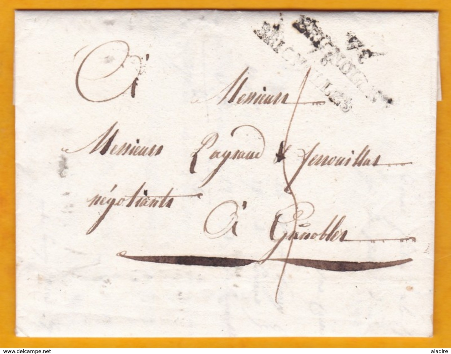 1812 - Marque Postale 78 BRIGNOLES, Var Sur LAC De Deux Pages De La Sous Préfecture Vers Grenoble, Isère - 1801-1848: Precursors XIX