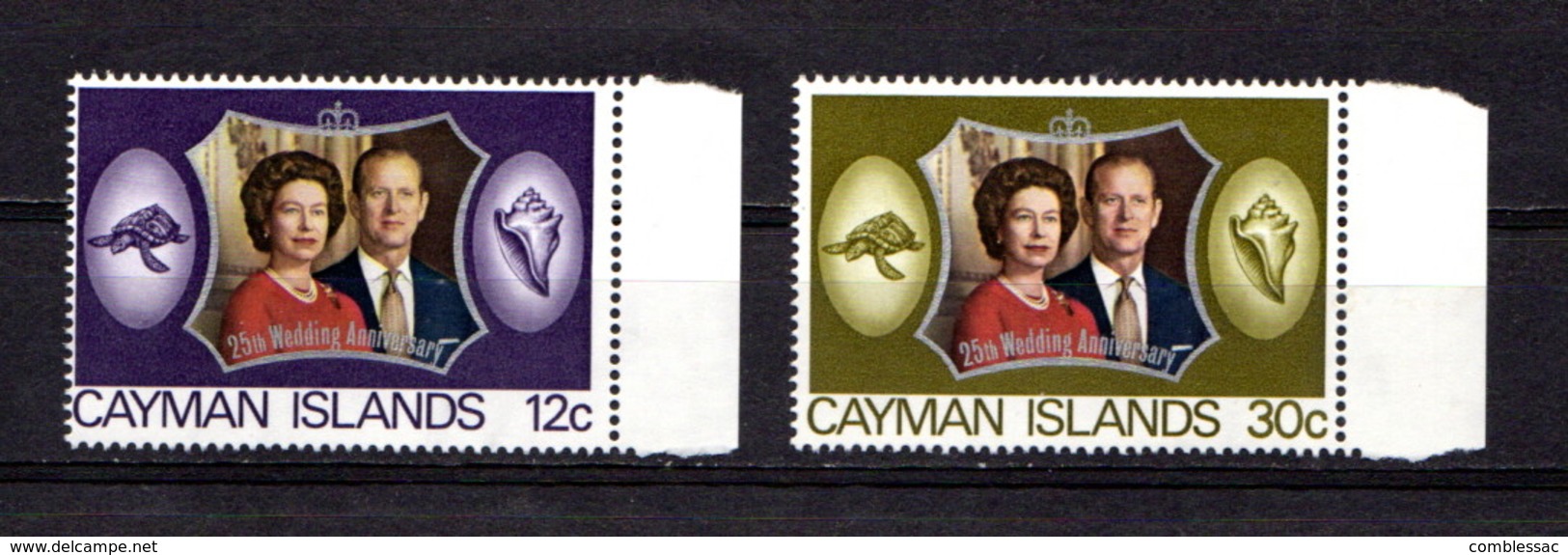 CAYMAN  ISLANDS    1972    Royal  Silver  Wedding    Set  Of  2    MNH - Cayman Islands