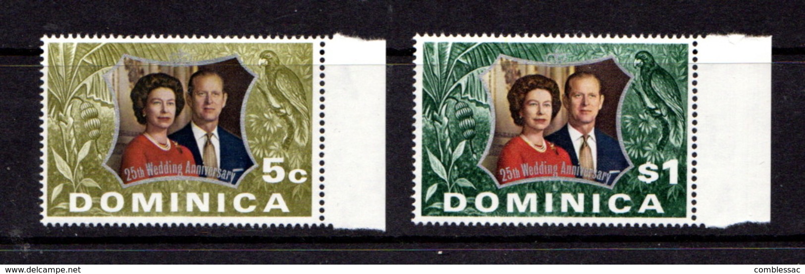 DOMINICA    1972    Royal  Silver  Wedding    Set  Of  2    MNH - Dominica (...-1978)