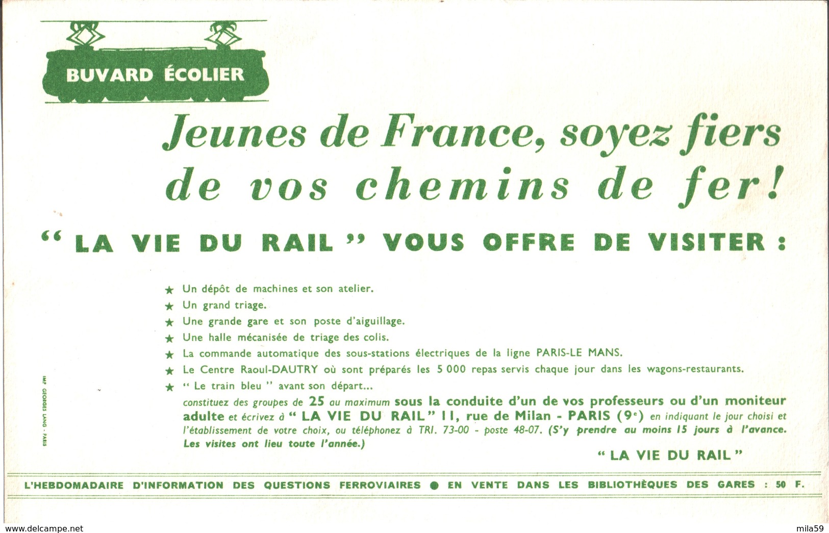 Jeunes De France Soyez Fiers De Vos Chemins De Fer. La Vie Du Rail. - Autres & Non Classés