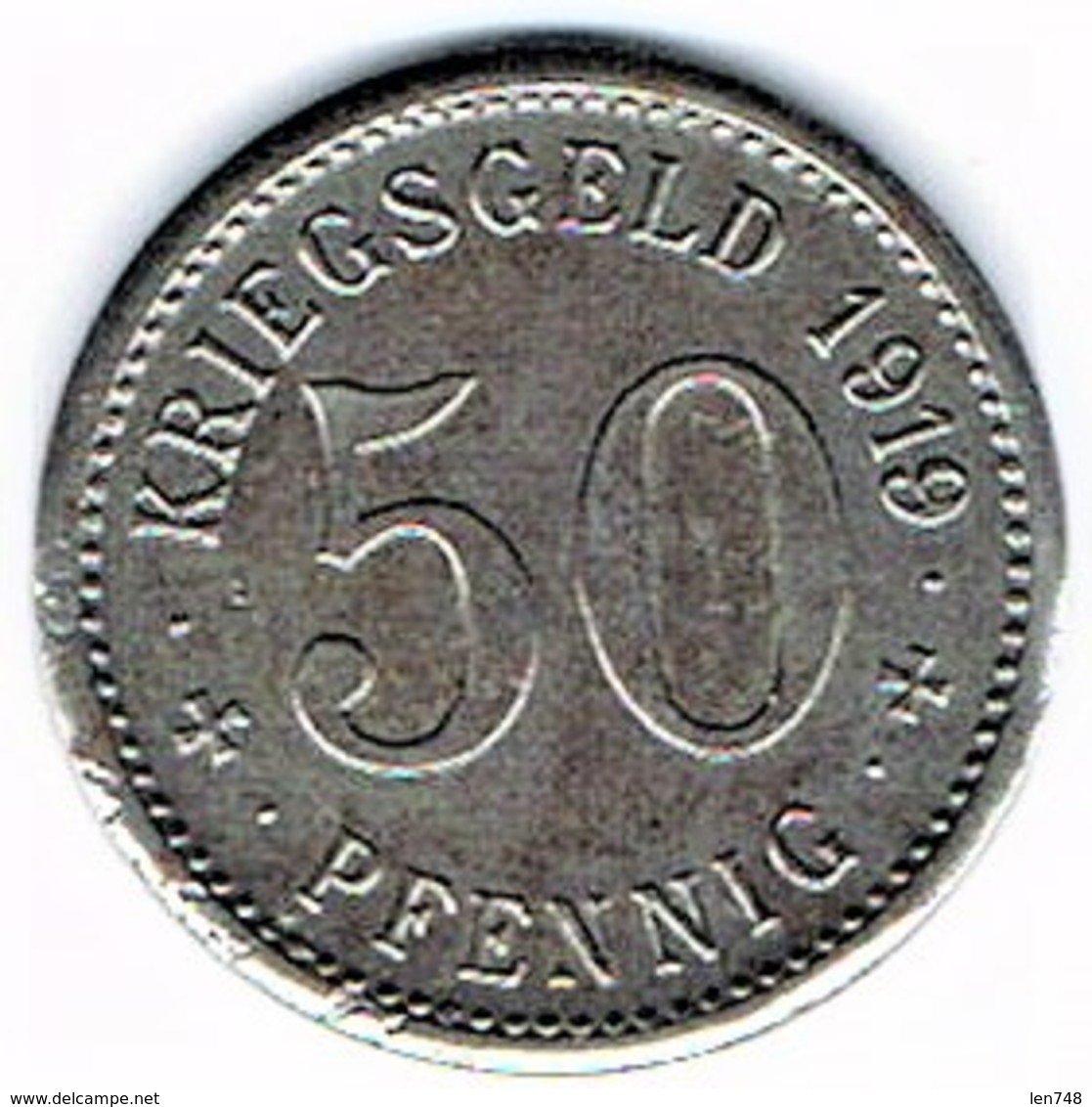 Allemagne - Nécessité - 50 Pf 1919 (fer) WATTENSCHEID - Monétaires/De Nécessité