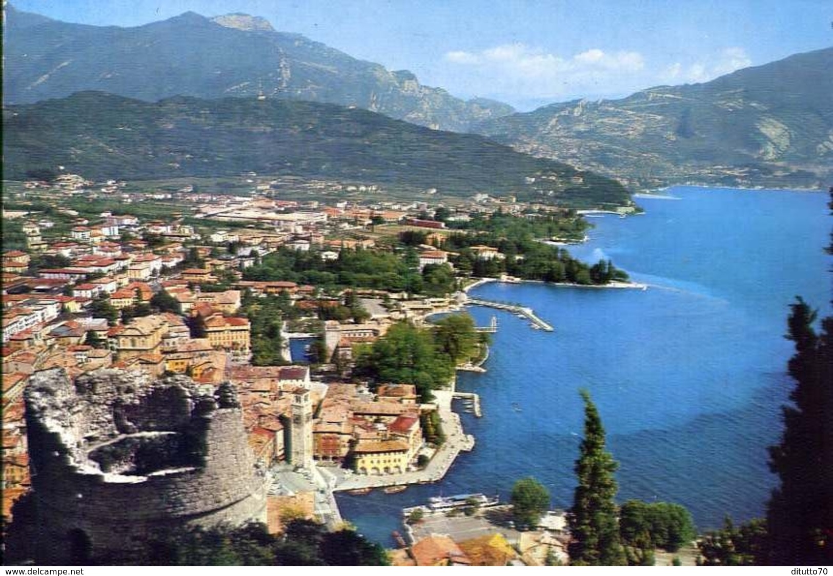 Riva - Veduta Dal Bastione - Lago Di Garda - Formato Grande Viaggiata – E 10 - Trento