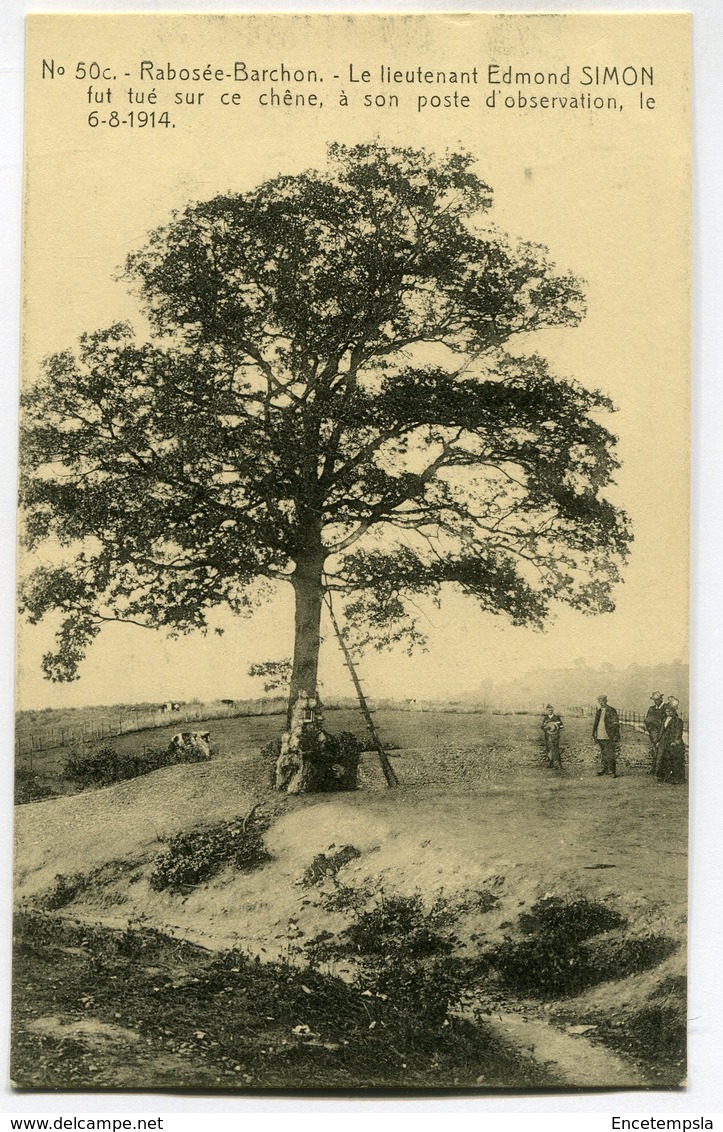 CPA - Carte Postale - Belgique - Rabosée-Barchon - Le Lieutenant Edmond Simon Fut Tué Sue Ce Chêne En 1914  (M7372) - Blegny