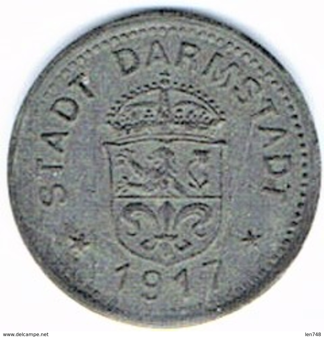 Allemagne - Nécessité - 10 Pf 1917 (zinc) DARMSTADT - Monétaires/De Nécessité
