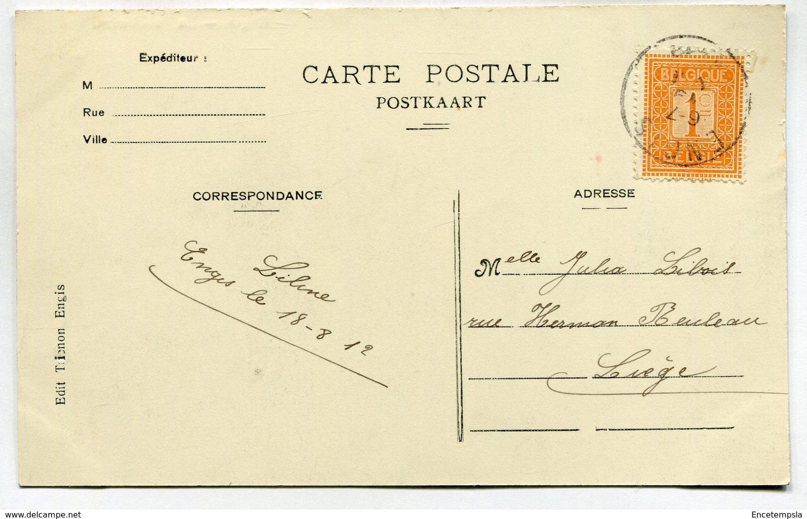 CPA - Carte Postale - Belgique - Engis - La Bas-Awirs - 1912 (M7373) - Engis
