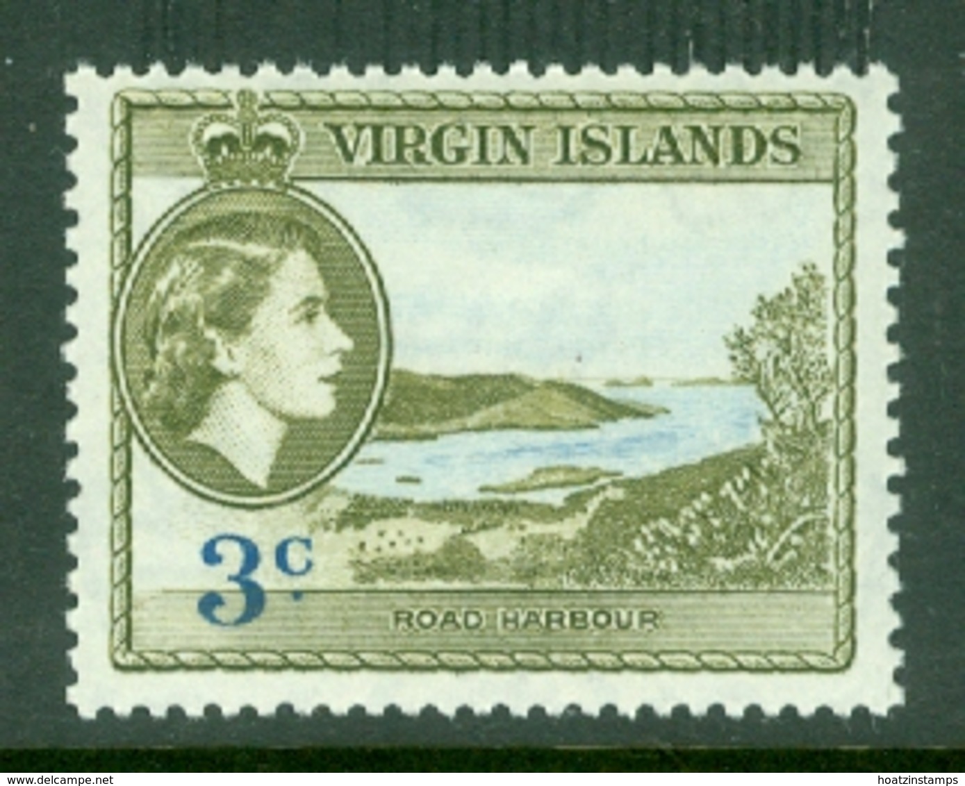 British Virgin Is: 1956/62   QE II - Pictorial   SG152   3c     MH - British Virgin Islands