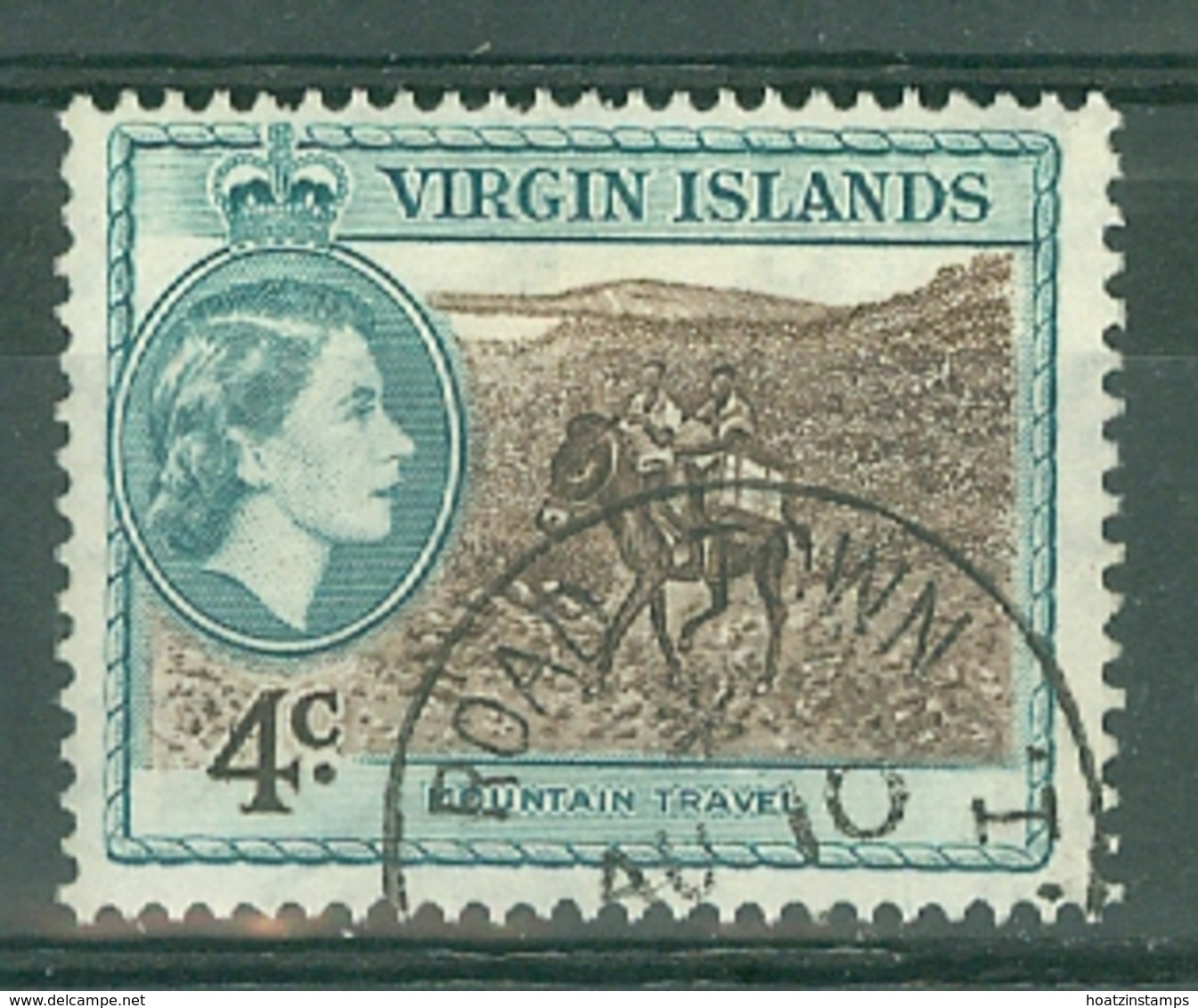 British Virgin Is: 1956/62   QE II - Pictorial   SG153   4c    Used - British Virgin Islands