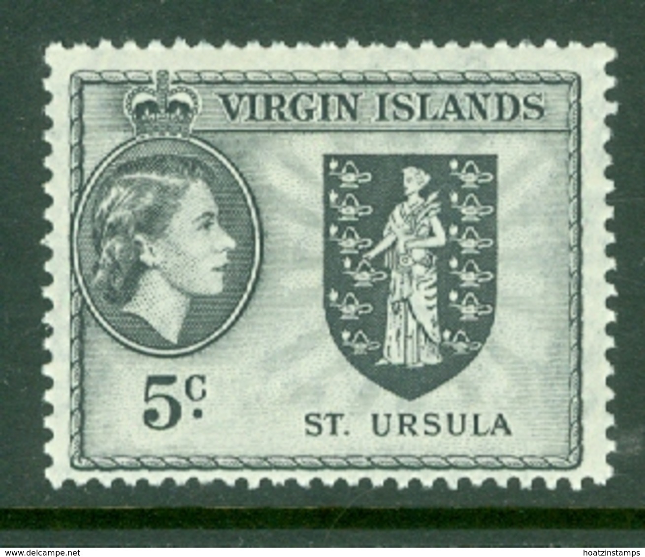 British Virgin Is: 1956/62   QE II - Pictorial   SG154   5c    MH - British Virgin Islands