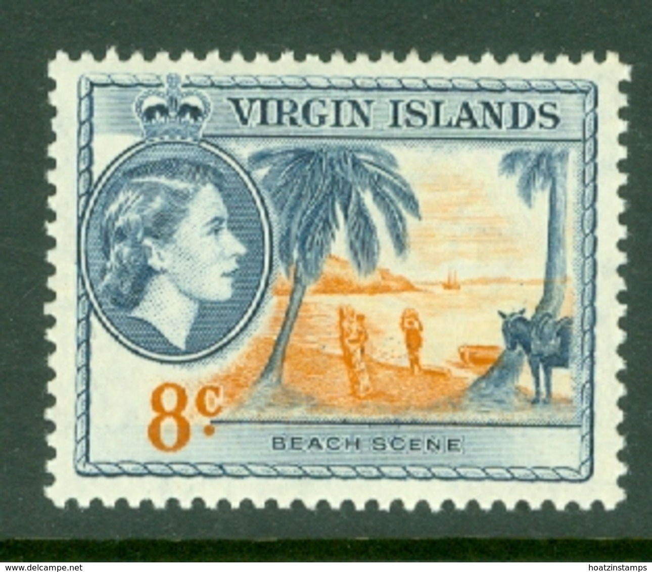 British Virgin Is: 1956/62   QE II - Pictorial   SG155   8c     MH - British Virgin Islands