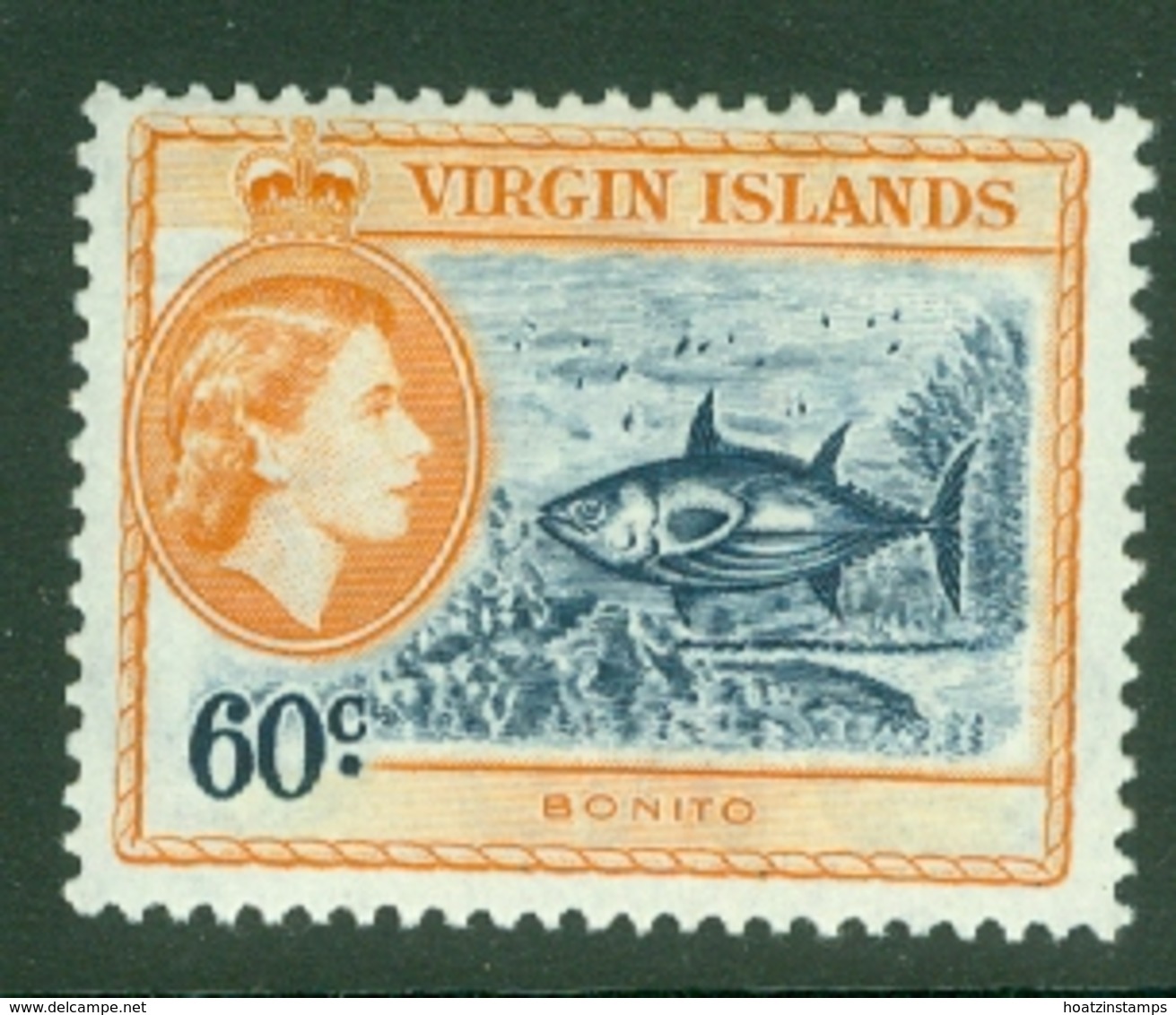 British Virgin Is: 1956/62   QE II - Pictorial   SG158   60c    MH - Britse Maagdeneilanden