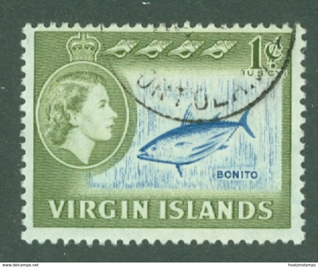 British Virgin Is: 1964/68   QE II - Pictorial   SG178   1c   Used - British Virgin Islands