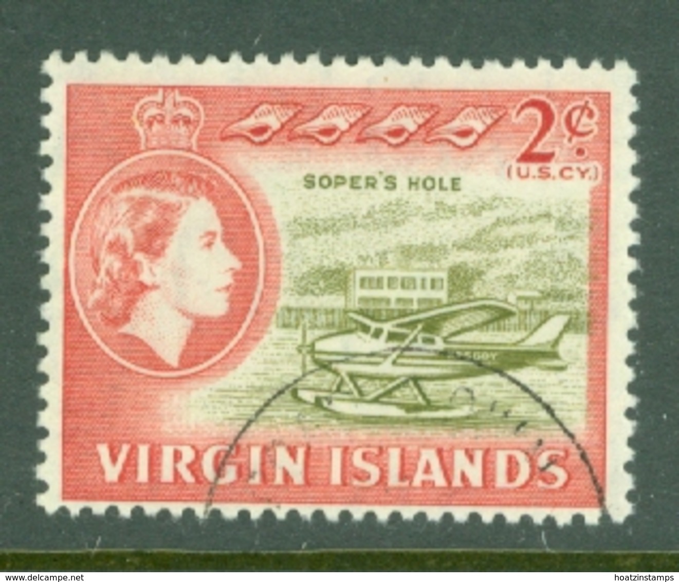 British Virgin Is: 1964/68   QE II - Pictorial   SG179   2c   Used - British Virgin Islands