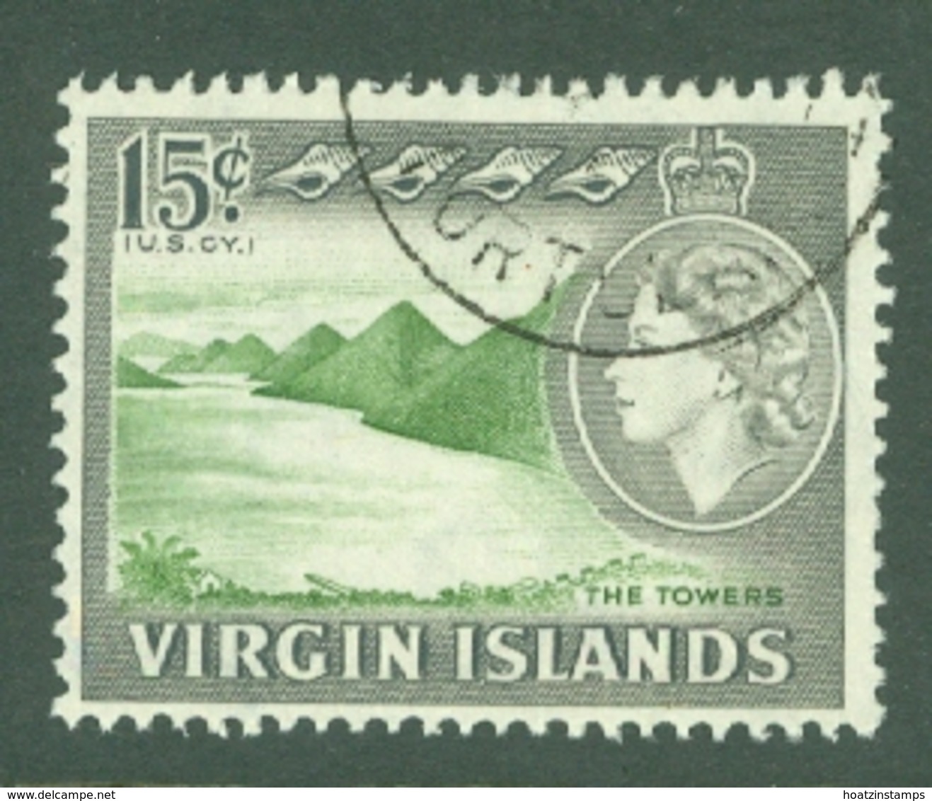 British Virgin Is: 1964/68   QE II - Pictorial   SG187   15c    Used - British Virgin Islands