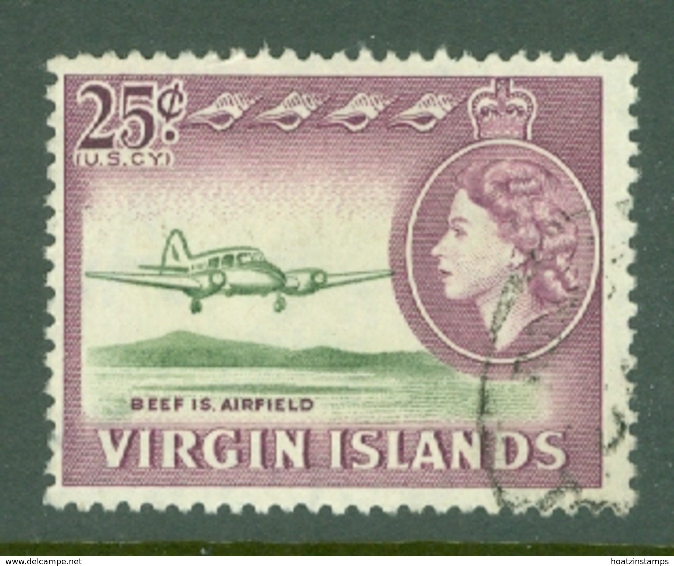 British Virgin Is: 1964/68   QE II - Pictorial   SG188   25c    Used - British Virgin Islands