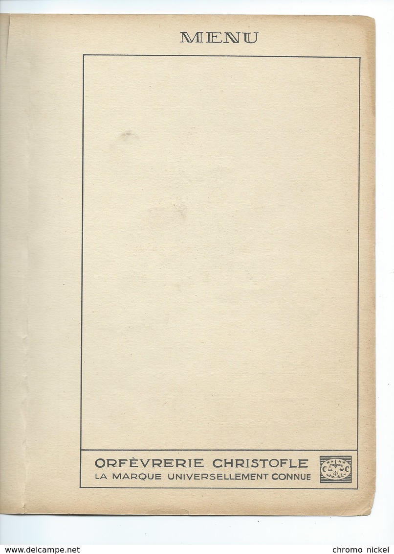 Menu THÉ CHRISTOFLE Champagne Pommery & Greno Reims  Montres ZENITH Bien 4 Scans Colonies Françaises 27 X 19 Cm - Menus