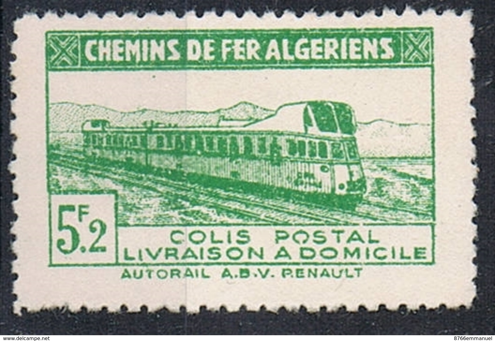 ALGERIE COLIS POSTAL N°151 N**  Variété Surcharge Absente - Colis Postaux