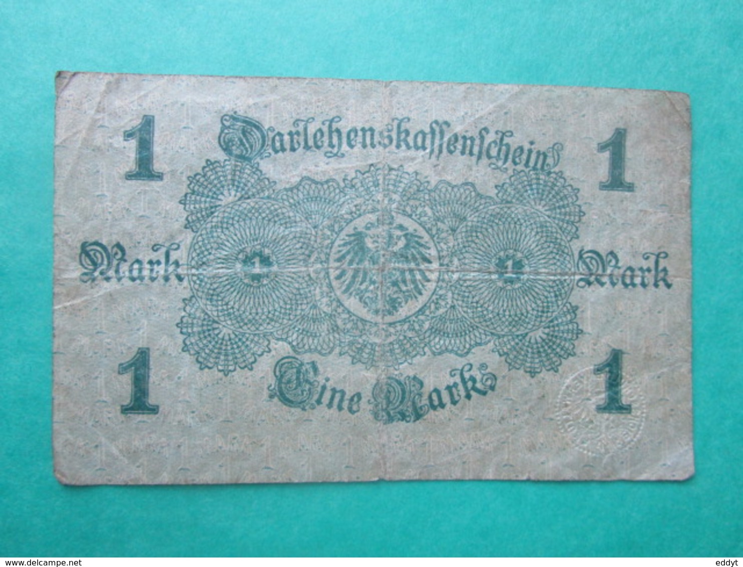 Billet, Allemagne, 1 Mark  -  Ft: 10 X 6 Cm - 1914 - 1 Mark