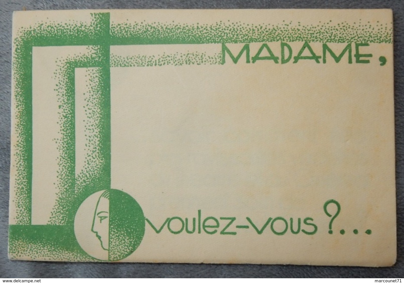Rare Et Ancien Document Commercial Produit De Beauté Lentheric Art Déco Soin Du Visage Madame - 1900 – 1949