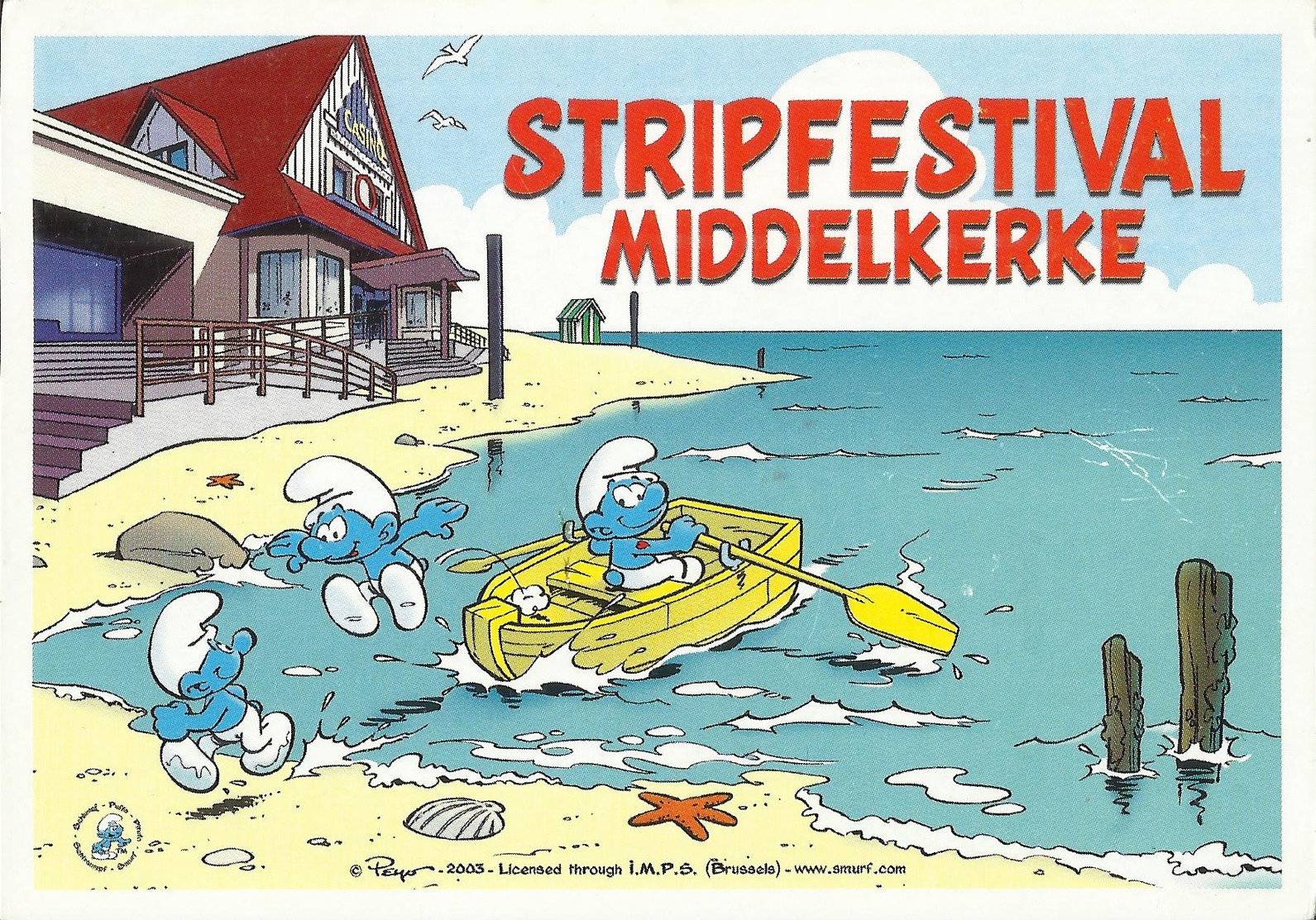 Middelkerke Milkyway Stripfestival Smurfen - Schtroumpfs -- Peyo 2003 - Middelkerke