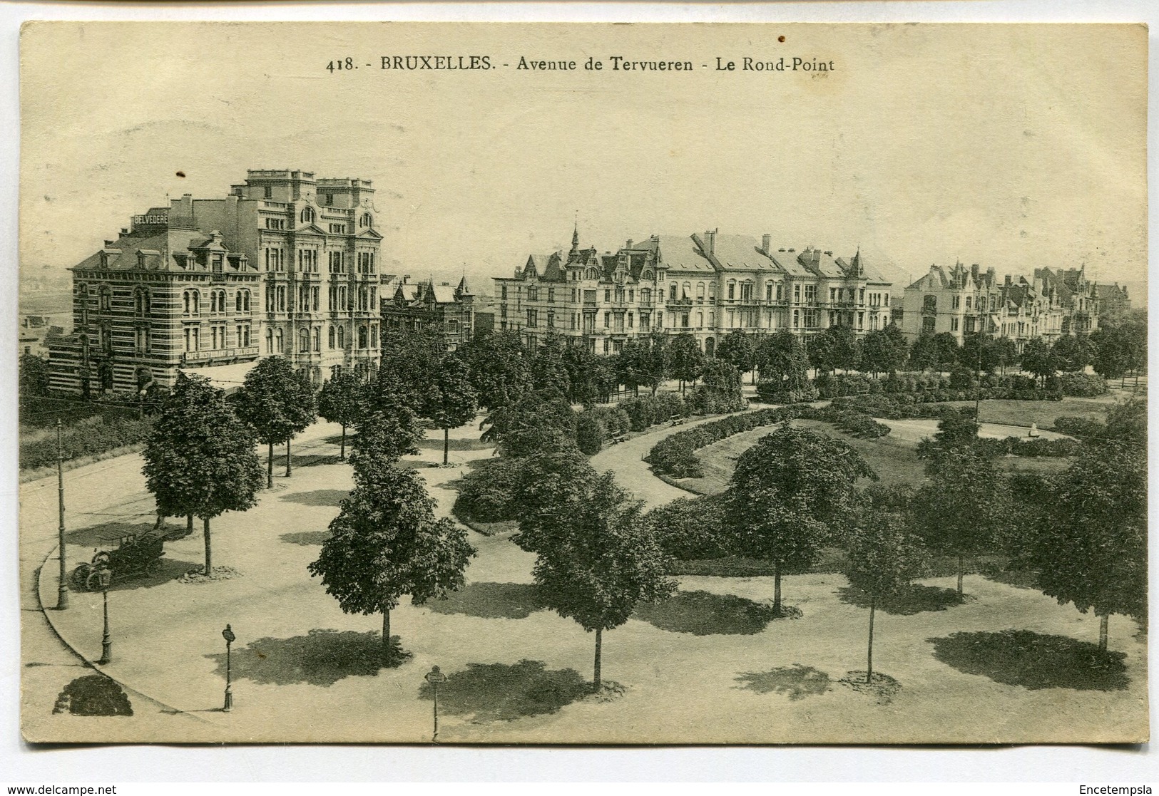 CPA - Carte Postale - Belgique - Bruxelles - Avenue De Tervuren - Le Rond Point- 1914 (M7378) - Avenues, Boulevards