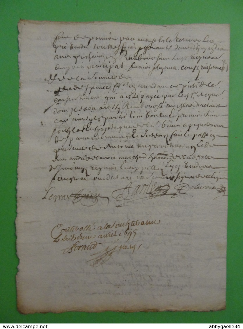 1695 Généralité De Limoges (Haute-Vienne) N°91 Superbe Frappe Coq - Cachets Généralité